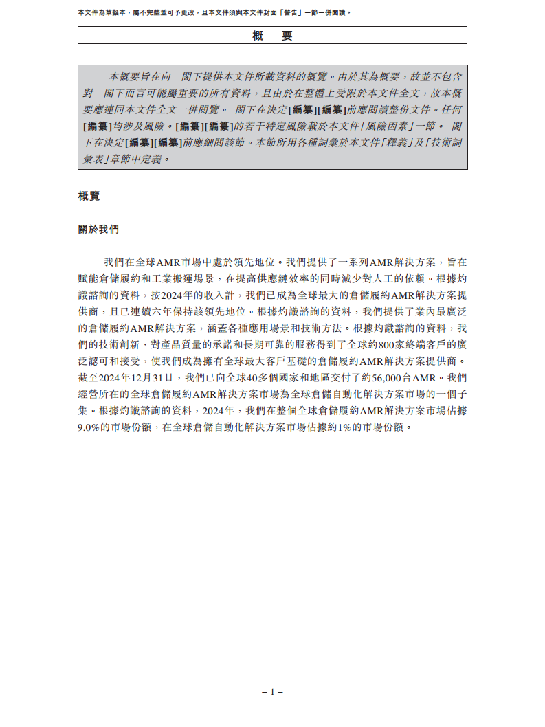 北京极智嘉科技股份有限公司  招股书图片