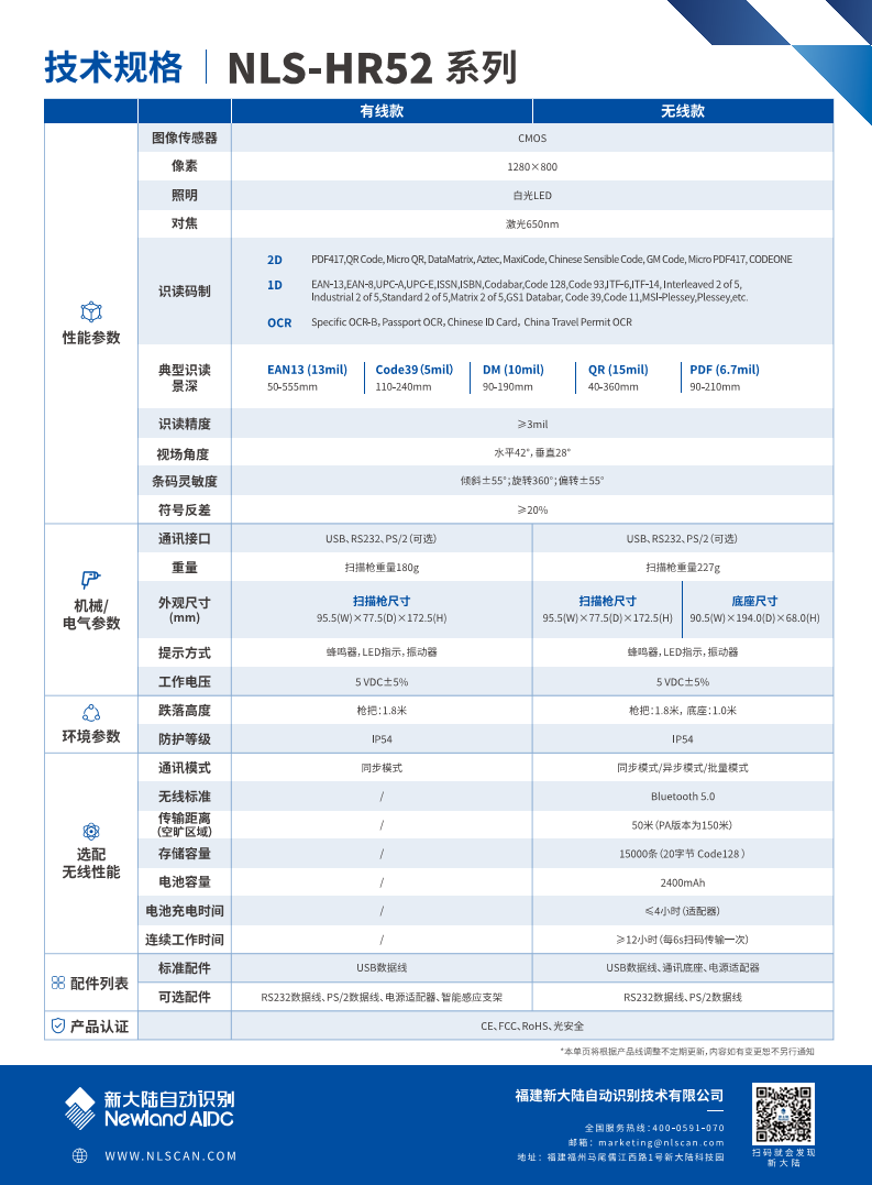 新大陆（Newland） HR52二维扫码枪条码枪零售仓储物流扫描枪有线扫描器图片
