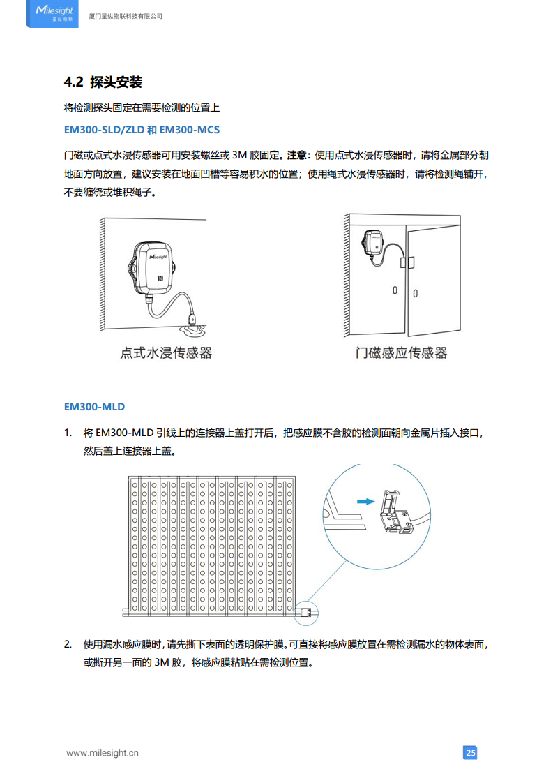 LoRaWAN贴片式水浸传感器 LoRa水浸传感器图片