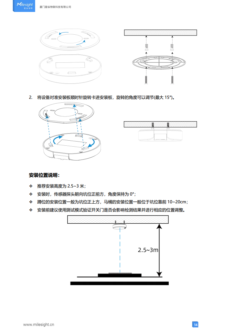 VS330 卫生间占用传感器  LoRaWAN®通信图片