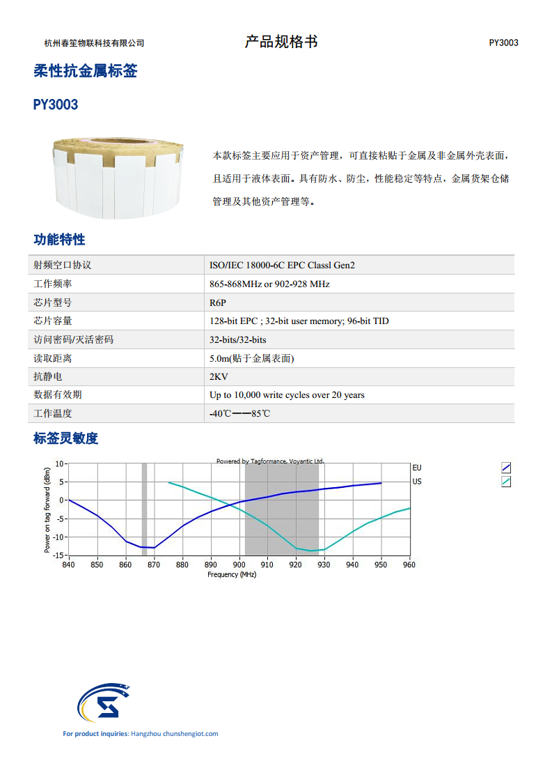 RFID柔性抗金属标签图片