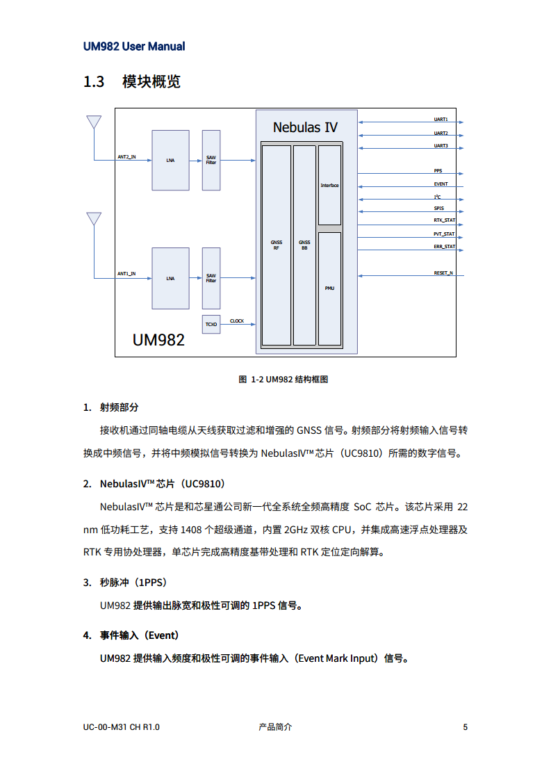 全系统全频高精度定位定向模块UM982图片