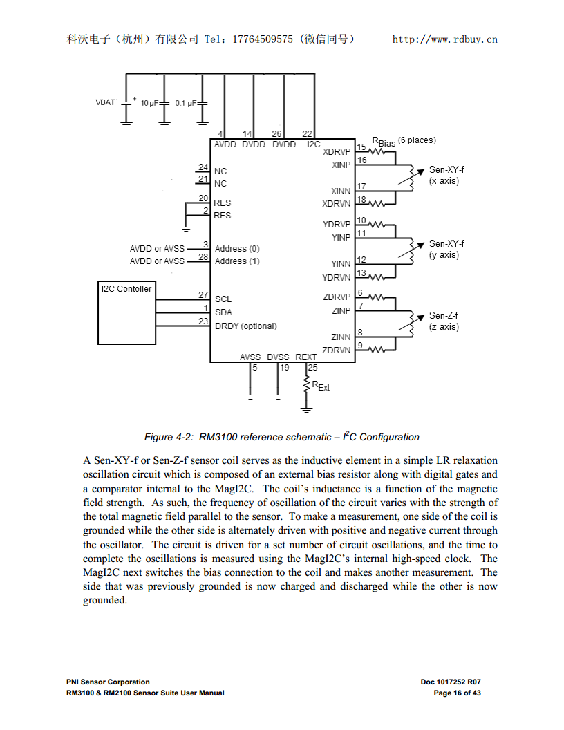 RM3100高精度三轴地磁传感器套件用于磁场测量、导航和姿态控制图片