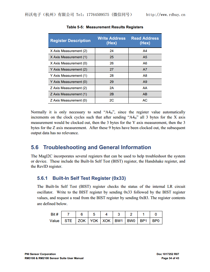 RM3100高精度三轴地磁传感器套件用于磁场测量、导航和姿态控制图片