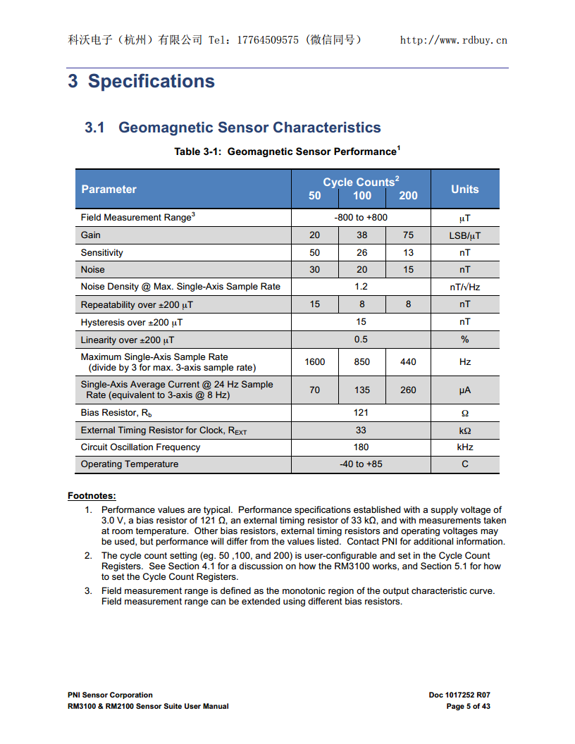 RM3100高精度三轴地磁传感器套件用于磁场测量、导航和姿态控制图片