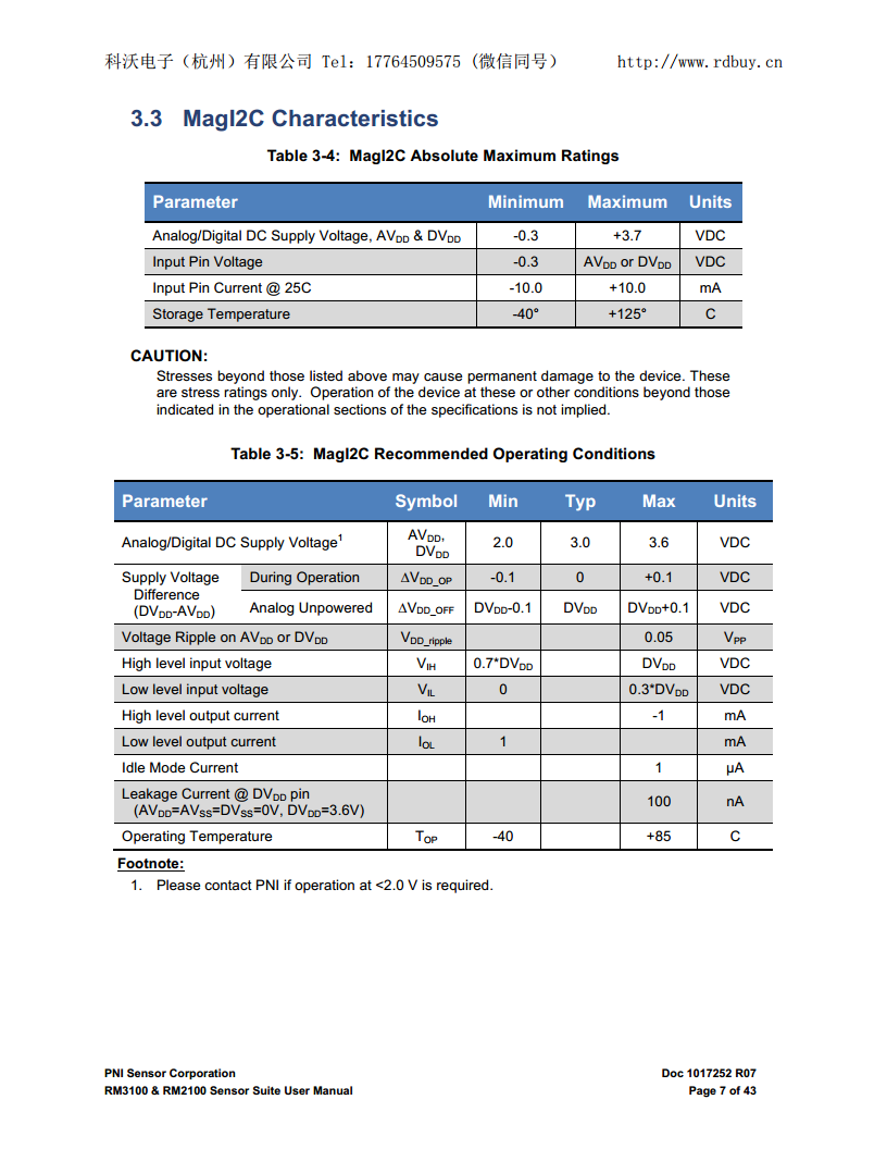 RM3100高精度三轴地磁传感器套件用于磁场测量、导航和姿态控制图片