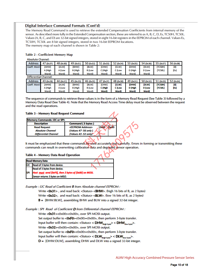 AUAV-L05D-M25125-RR-N高精度压力传感器图片