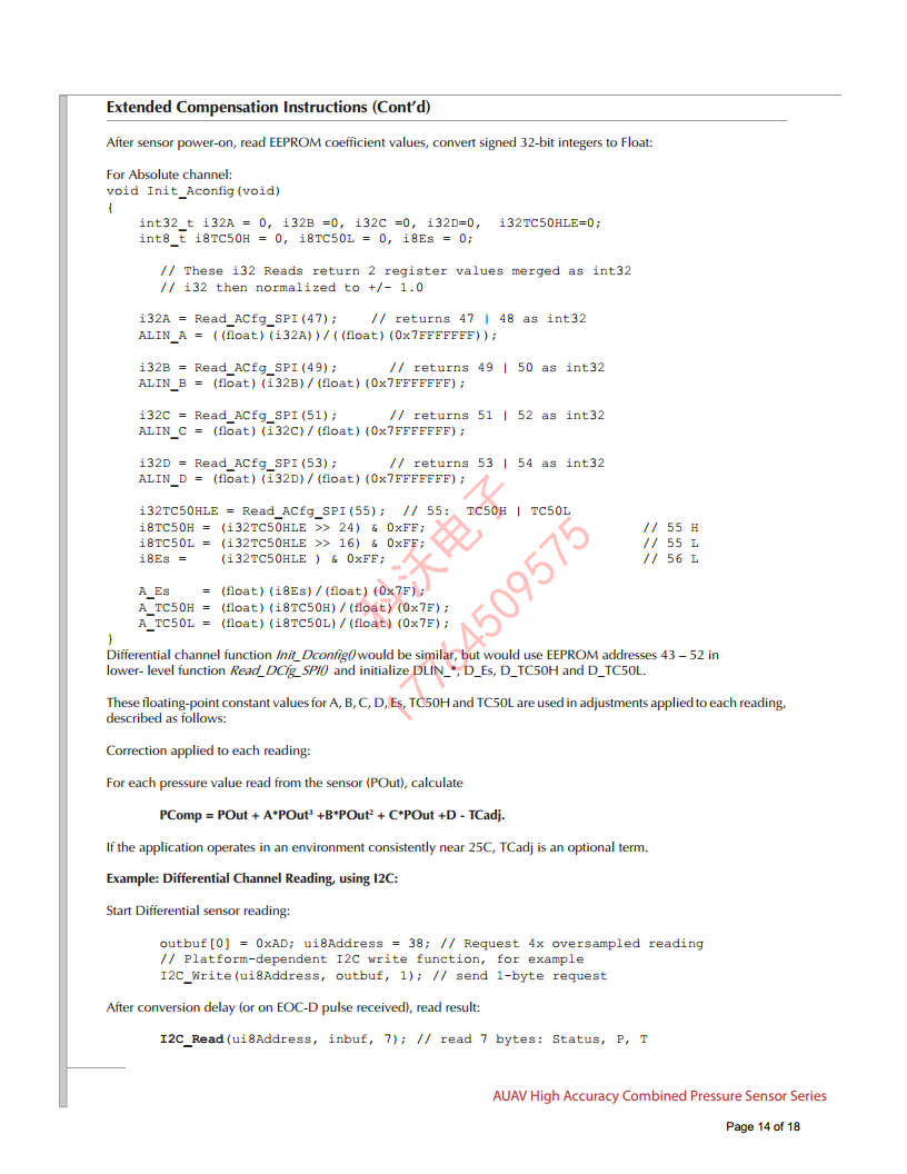 AUAV-L05D-M25125-RR-N高精度压力传感器图片