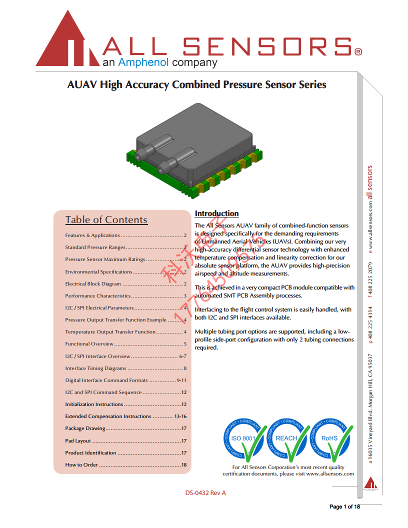 AUAV-L30D-M25125-RR-N高精度压力传感器一级代理商原厂供货图片