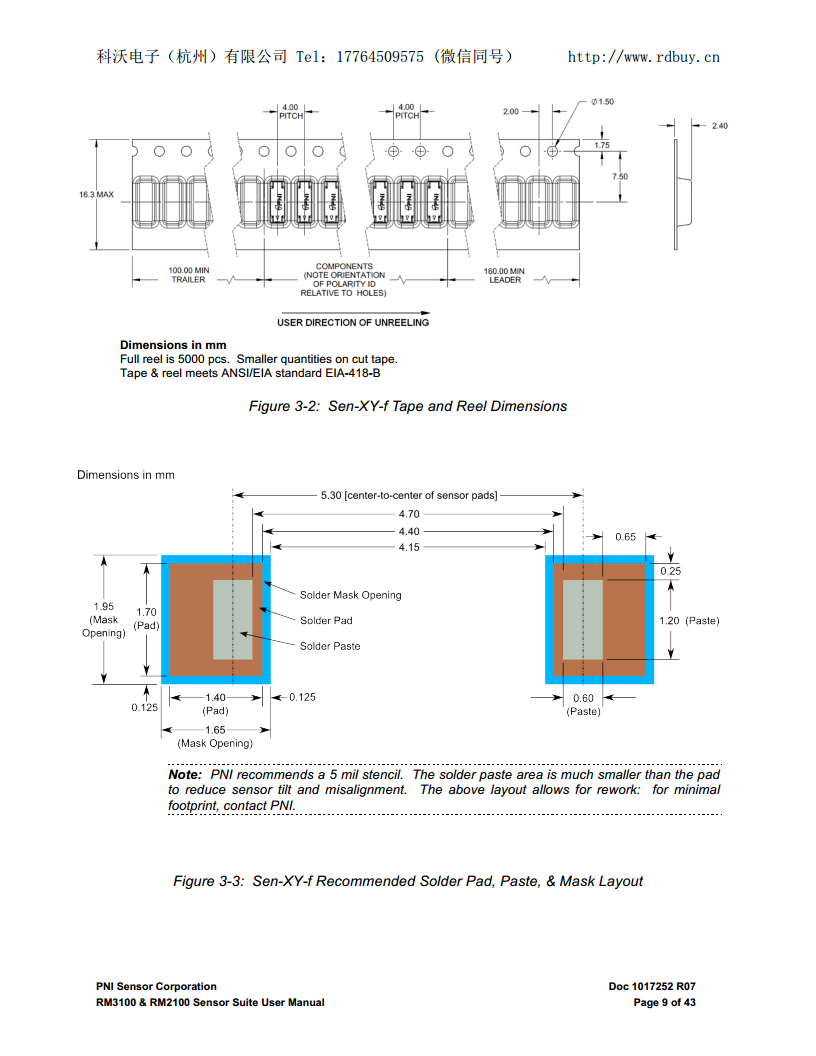 RM3100智能导航三轴地磁传感器套件无人机飞控系统图片