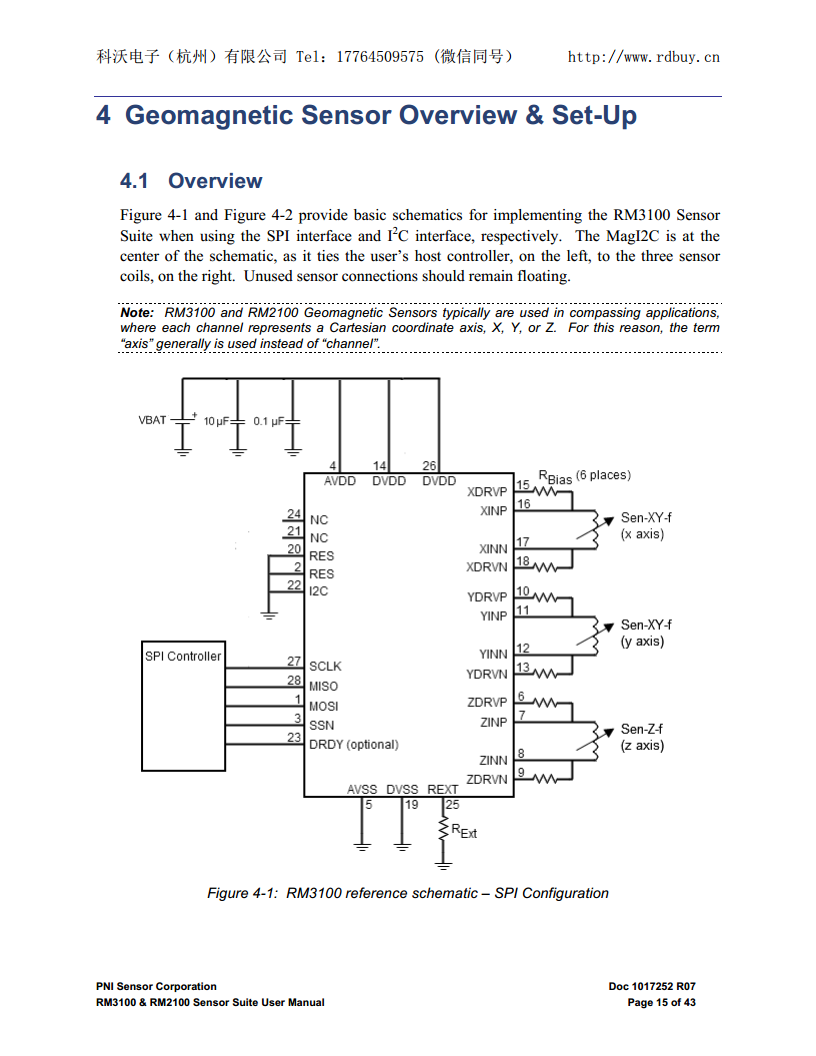 RM3100智能导航三轴地磁传感器套件无人机飞控系统图片