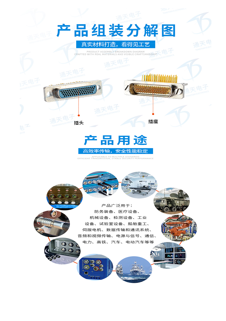 J30J微矩形连接器9芯J30J-15TJL 25ZKN 31ZKW 37TJS 图片