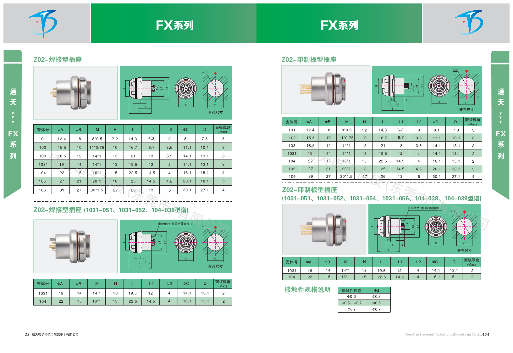 FX系列连接器FX102 FX103 FX1031 FX104 FX105 FX106圆形连接器图片